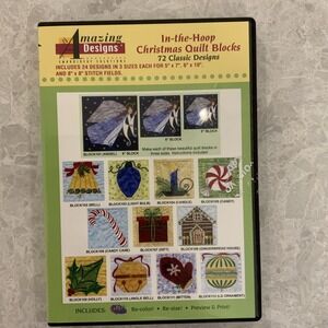 Amazing Design In The Hoop Of Christmas Quilt Blocks 72 Classic Designs
